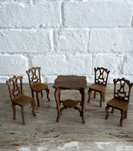 Load image into Gallery viewer, Antique Victorian dolls house furniture dining room set