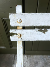 Load image into Gallery viewer, Antique Victorian English garden Seat Wrought Iron wooden slatted outdoor