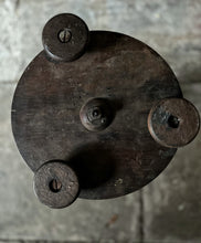 Load image into Gallery viewer, Antique Victorian mahohany reupholstered linen piano stool