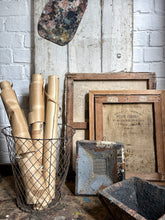 Load image into Gallery viewer, Antique metal wire waste paper basket