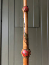Load image into Gallery viewer, Art deco 1930's hand painted floral beech floor lamp