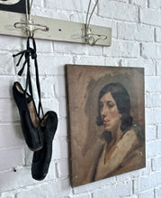 Load image into Gallery viewer, Early 20th century antique realism portrait oil painting on canvas signed Harry Young