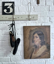 Load image into Gallery viewer, Early 20th century antique realism portrait oil painting on canvas signed Harry Young
