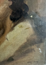 Load image into Gallery viewer, Early 20th century antique realism portrait oil painting on canvas signed Harry Young