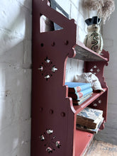 Load image into Gallery viewer, Ecclesiastical 19th Century 3 tiered shelf painted Scandinavian Falu rust red