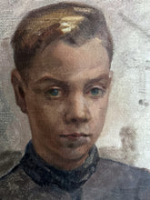 Load image into Gallery viewer, Late 19th Century antique French Oil painting portrait on canvas boy dated 1876-1969