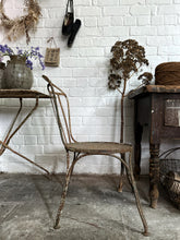 Load image into Gallery viewer, French vintage 1940&#39;s metal cafe bistro garden chair