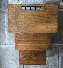 Load image into Gallery viewer, Mid 20th century modernist vintage nest of tables with integral magazine rack