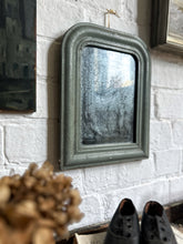 Load image into Gallery viewer, Small smoke blue antique Louis Philippe salon wall mirror