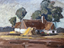 Load image into Gallery viewer, "The Old Croft" Swedish Scandinavian landscape oil painting signed & dated 1947
