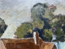 Load image into Gallery viewer, "The Old Croft" Swedish Scandinavian landscape oil painting signed & dated 1947