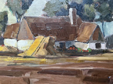 Load image into Gallery viewer, "The Old Croft" Swedish Scandinavian landscape oil painting signed & dated 1947