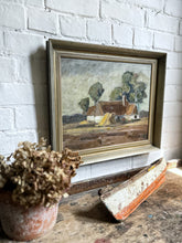 Load image into Gallery viewer, "The Old Croft" Swedish Scandinavian landscape oil painting signed & dated 1947
