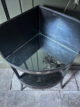 Load image into Gallery viewer, 18th century Georgian antique polychrome hand painted floral corner wash stand