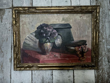 Load image into Gallery viewer, 1928 Vintage signed still life oil painting on canvas