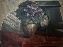 Load image into Gallery viewer, 1928 Vintage signed still life oil painting on canvas