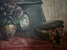 Load image into Gallery viewer, 1928 Vintage signed still life oil painting on canvas