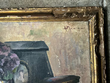 Load image into Gallery viewer, 1928 Vintage signed still life oil painting on canvas