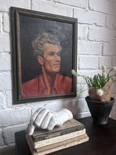 Load image into Gallery viewer, Early 20th century 1930's Vintage portrait oil painting of a male on board
