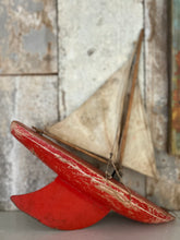 Load image into Gallery viewer, Mid Century Vintage Star SY/2 painted red pond yacht.
