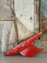 Load image into Gallery viewer, Mid Century Vintage Star SY/2 painted red pond yacht. 