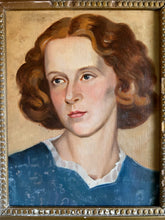 Load image into Gallery viewer, 1940&#39;s mid 20th Century woman lady oil painting portrait on board