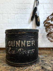 19th Century antique drapers steamed bentwood storage box with original lettering