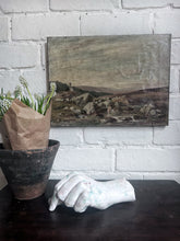 Load image into Gallery viewer, 19th Century antique oil painting moorland landscape child bather