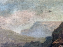 Load image into Gallery viewer, 19th Century Antique Seascape Coastal oil painting on canvas