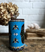 Load image into Gallery viewer, 19th Century antique East Asian Bitong Cloisonne enamel calligraphy brush pot