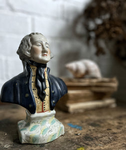 19th Century antique Staffordshire bust George Washington