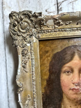Load image into Gallery viewer, 19th Century antique double sided oil painting potrait on board seascape coastal/portrait