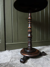 Load image into Gallery viewer, 19th century antique Country house mahogony turned scroll feet wine side table