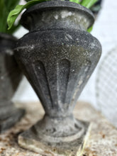 Load image into Gallery viewer, A pair of 19th century antique carved marble garden urns