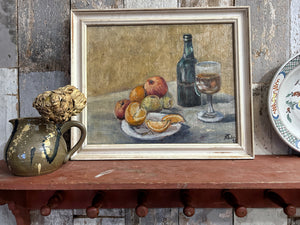 20th Century still life oil painting signed on canvas