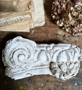20th century antique white decorative moulded plaster piece