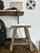 Load image into Gallery viewer, 19th Century Antique Japanese wooden hand crafted primitive stool