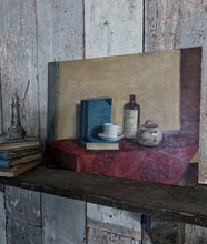 Load image into Gallery viewer, A realist mid 20th Century vintage still life signed oil painting on board