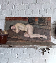 Load image into Gallery viewer,  Modern British 20th century nude portrait oil on board signed &amp; dated