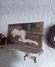 Load image into Gallery viewer,  Modern British 20th century nude portrait oil on board signed &amp; dated