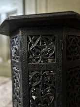 Load image into Gallery viewer, Anglo Indian Carved hexagonal hard wood padouk side table