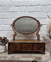 Load image into Gallery viewer, Antique Georgian Late 18th Mahogany dressing table mirror with drawers