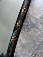 Load image into Gallery viewer, Antique 18th century Queen Anne Chinoiserie hand painted floral overmantle ebonised mirror