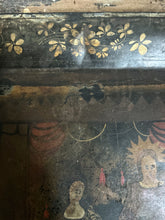 Load image into Gallery viewer, Antique 19th Century hand painted metal toleware tray Renaissance revival style