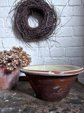 Load image into Gallery viewer, Antique 19th Century slipware terracotta dairy bowl Pancheon