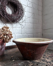 Load image into Gallery viewer, Antique 19th Century slipware terracotta dairy bowl Pancheon