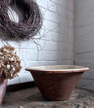 Load image into Gallery viewer, Antique 19th Century slipware terracotta dairy bowl Pancheon