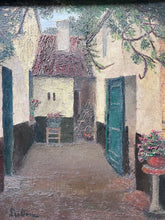 Load image into Gallery viewer, Antique 19th Century Belgium landscape oil painting in original gilt frame