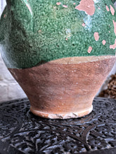 Load image into Gallery viewer, Antique French 19th Century green glazed terracotta cruche jug