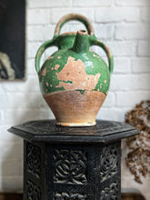Load image into Gallery viewer, Antique French 19th Century green glazed terracotta cruche jug